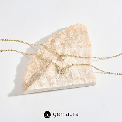 Layering Halskette Damen 14K Vergoldet Silberkette