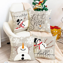 Weihnachtskissenbezug 4er Set 45x45 cm Christmas Deko Grau