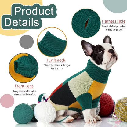 Vintage Hundepullover Grün – Warm & Bequem für Kleine Hunde