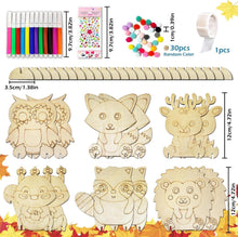 3D Herbsttiere Bastelset Kinder DIY Holz Herbstdekoration 12