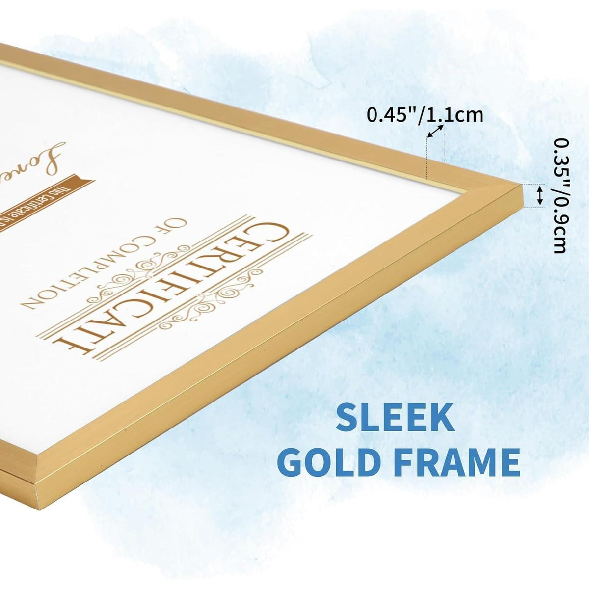 18er Set Bilderrahmen A4 Gold für 21x29,7 cm Fotos & Urkunden