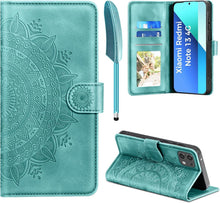 Handyhülle Xiaomi Redmi Note 13 4G Flip Wallet PU Leder Grün