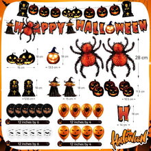 Halloween Deko Innen Set Luftballons Girlande Banner Spinnen