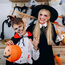 Vampir Schmuckset mit Glitzersteinen & Hexenhut für Halloween