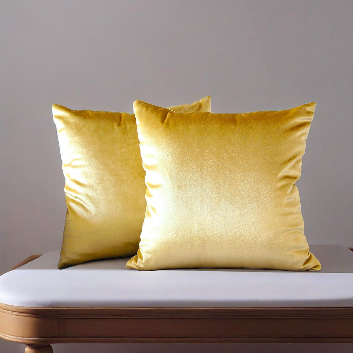 Samt Kissenbezug 50x50 cm (2er Set) Gold
