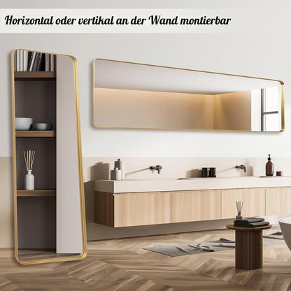 Ganzkörperspiegel Gold 161x52cm – Wand- & Bodenspiegel Modern