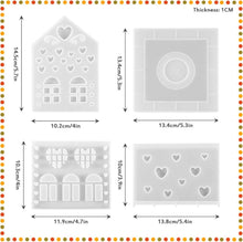 Silikonformen Gießformen Häuser 3D Silikonform Kerzenhalter