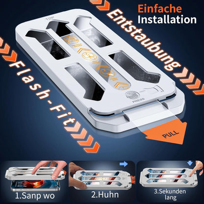Panzerfolie für iPhone 15/14 Pro/16, Schutzglas 9H+ 2er Pack