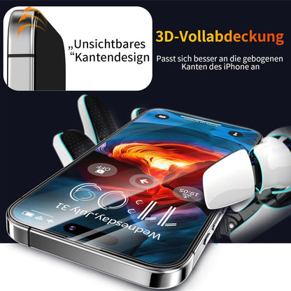 Tentoki Full Screen Panzerglas iPhone 15/14 Pro/16 Schutz Glas 6,1 Zoll 2Stk