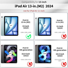 EasyAcc iPad Air 13 Zoll M2 2024 Hülle Transluzent