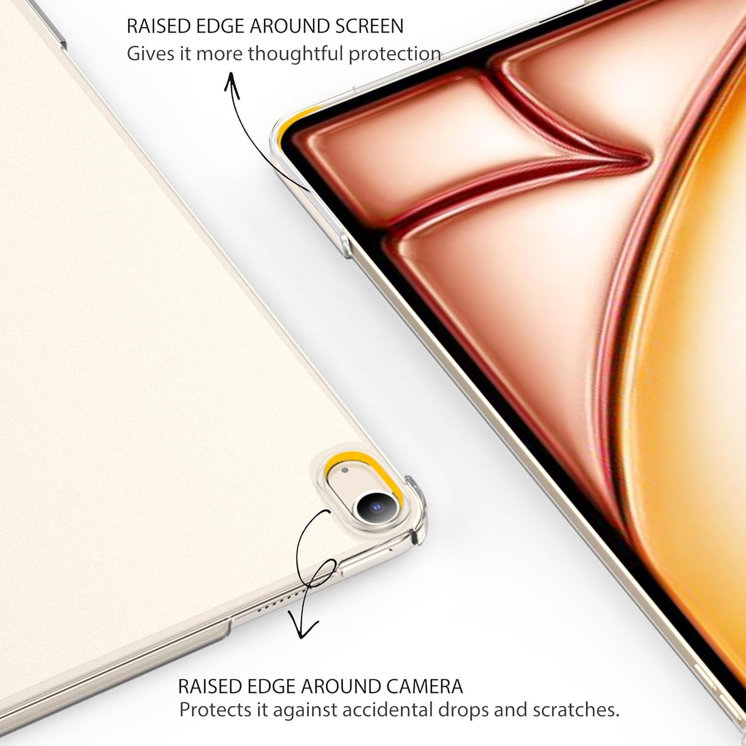 iPad Air 13 Zoll M2 2024 Hülle Ultra Dünn Leicht Transluzent Frosted