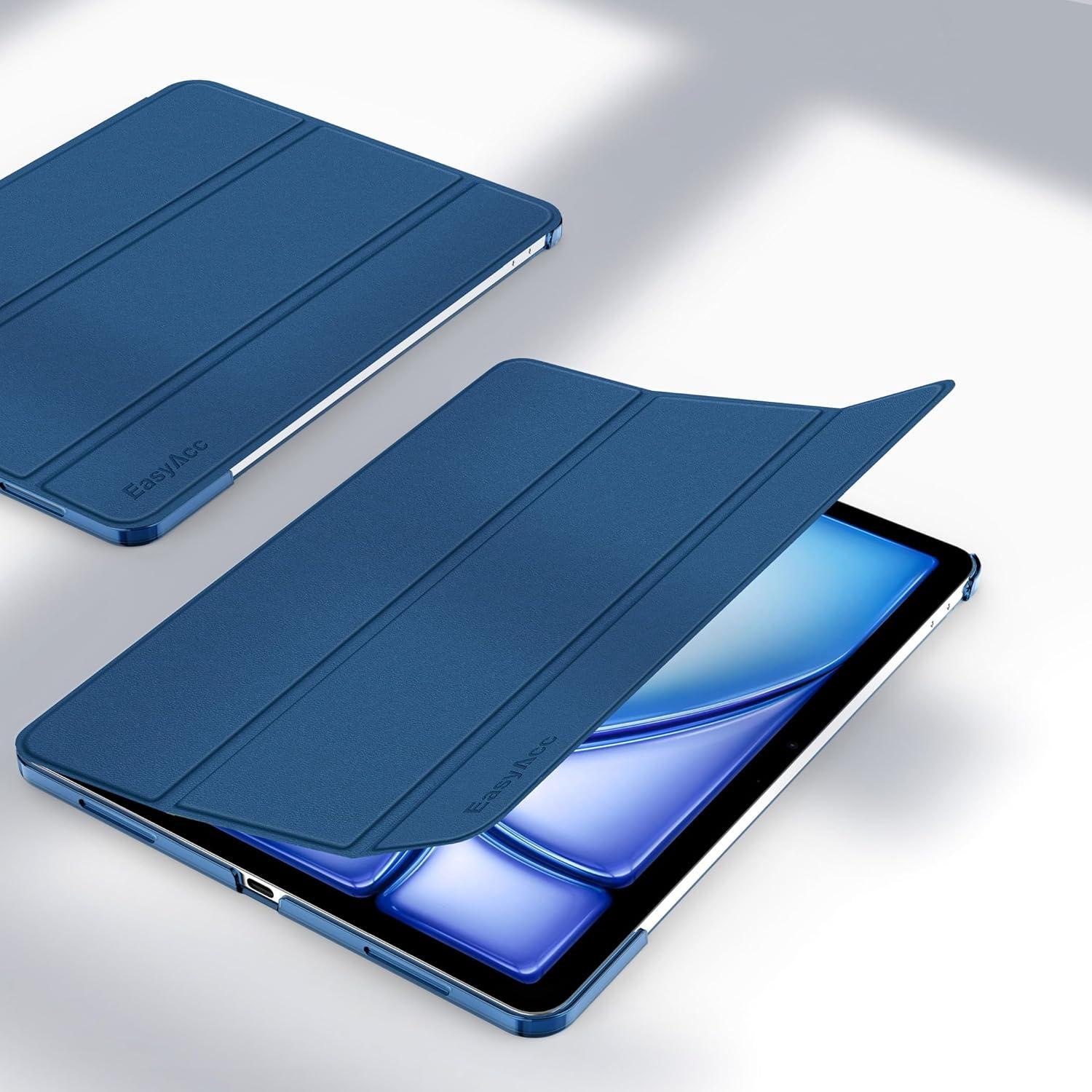 EasyAcc iPad Air 13 Zoll M2 2024 Hülle Meerblau Transluzent Frosted Utra Dünn