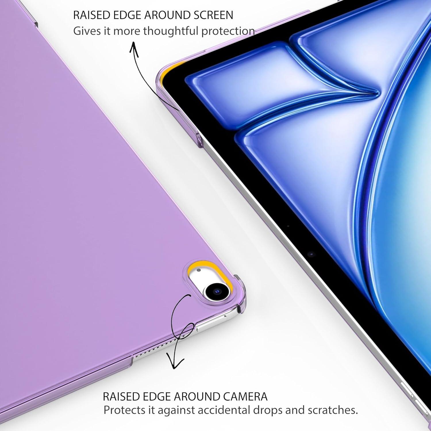EasyAcc iPad Air 13 Zoll M2 Hülle Transparent Lila