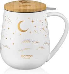 Teetasse mit Sieb und Deckel 600ml Keramik