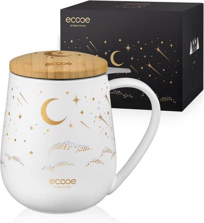 Teetasse mit Sieb und Deckel 600ml Keramik Teebecher Set