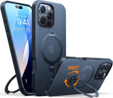 iPhone 16 Pro Hülle Magsafe Robust Standring Militärschutz Schwarz