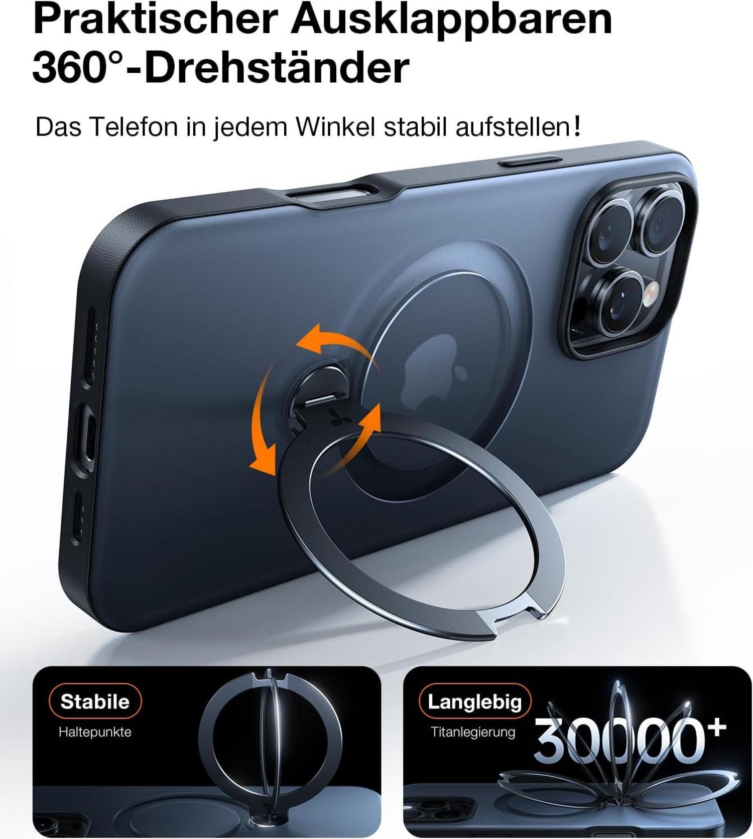 TORRAS 360° Ostand Spin iPhone 16 Pro Hülle Magsafe