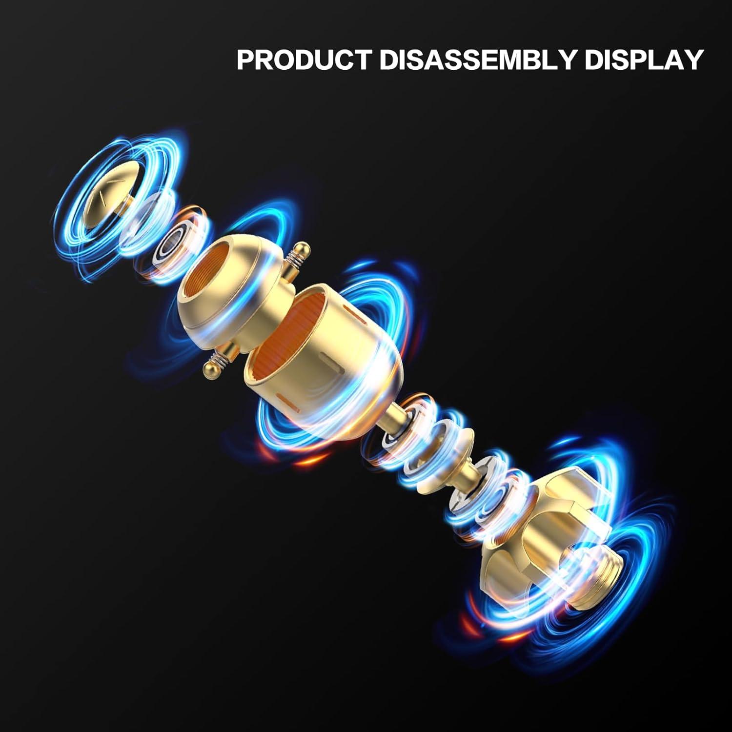 HengLiSam Metall Fidget Schreibtisch Spinner Clicker Spielzeug Erwachsene ADHS