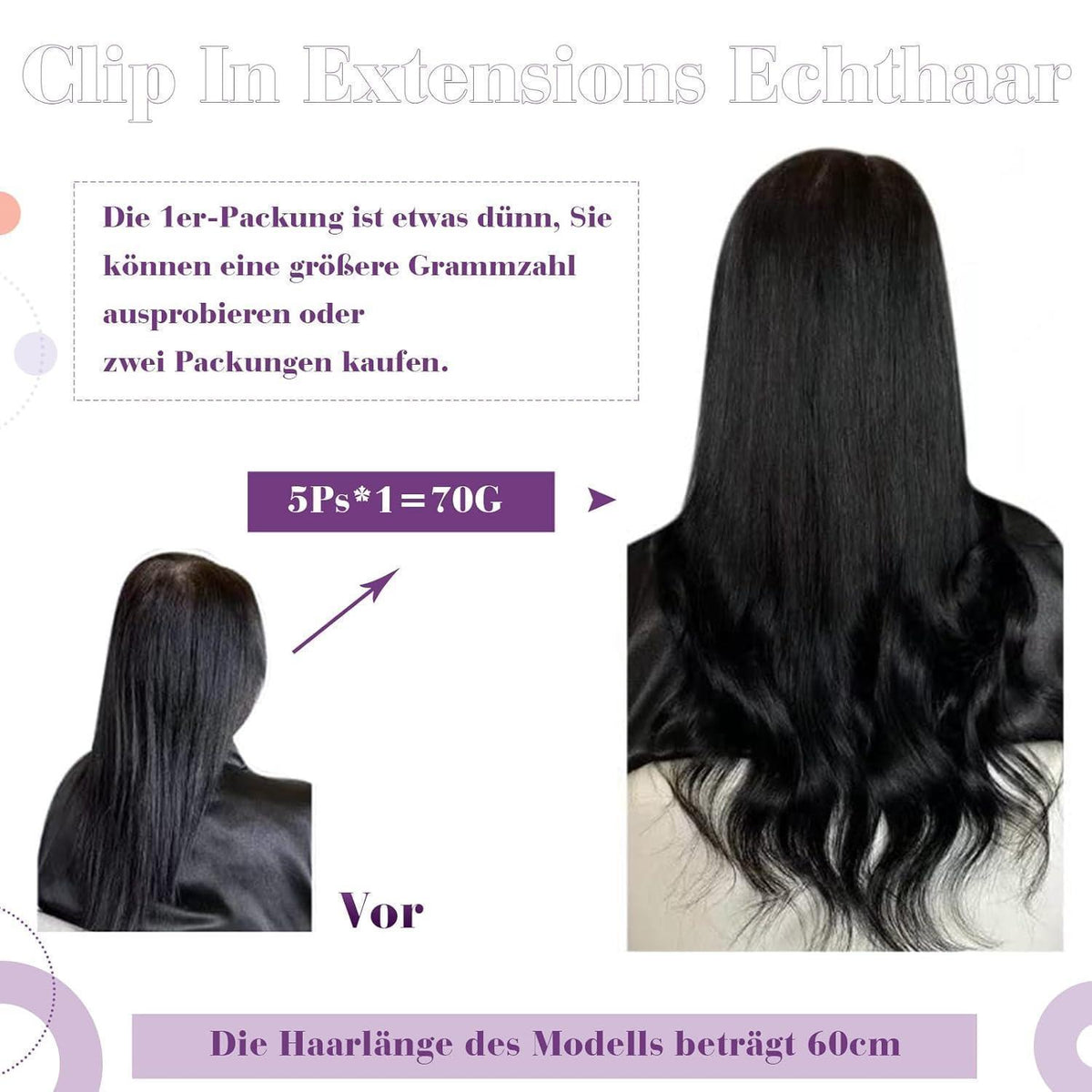 Echthaar Clip-in Extensions Balayage Blond Ombre