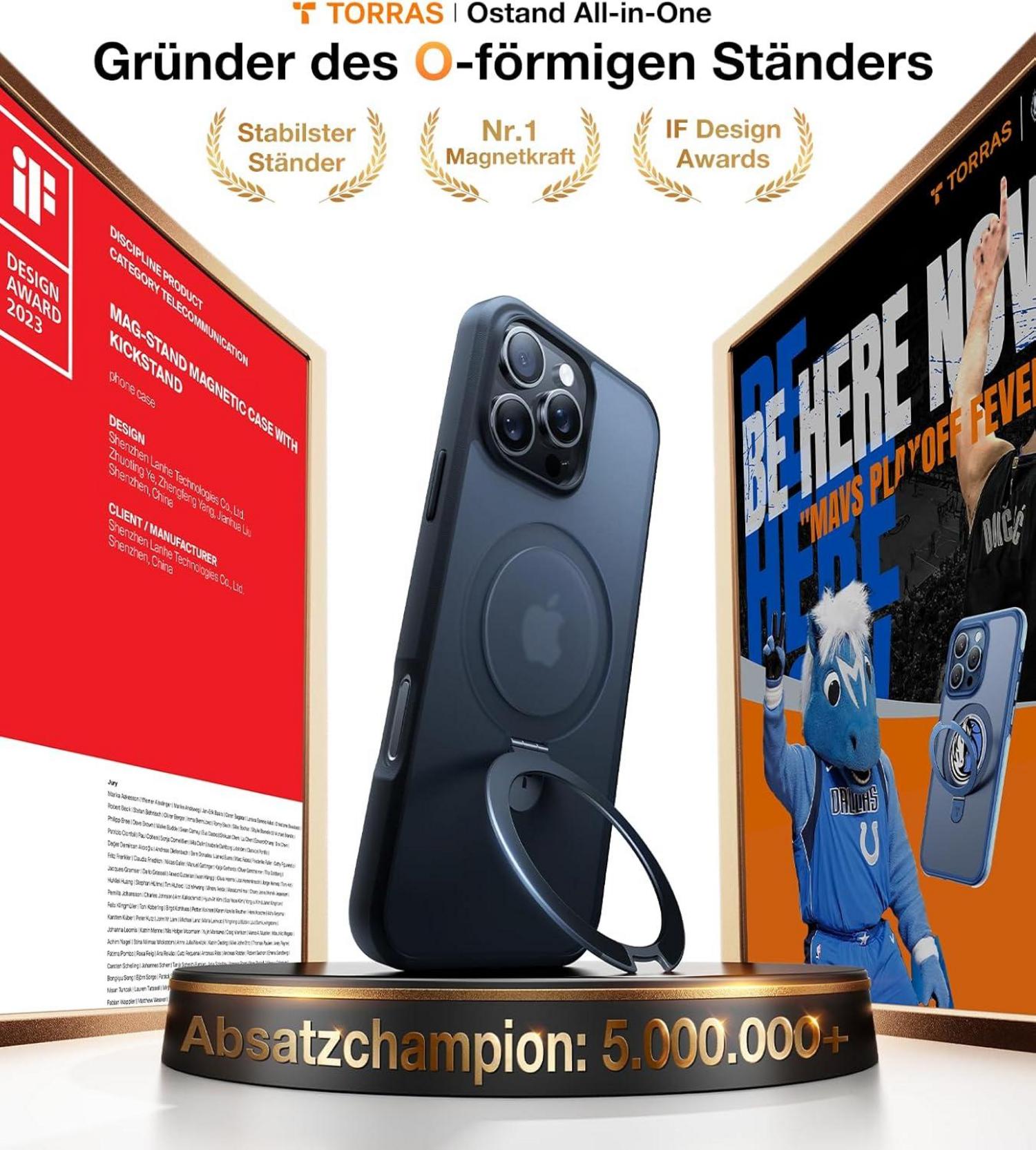 TORRAS Ostand iPhone 16 Pro Hülle MagSafe Militärischer