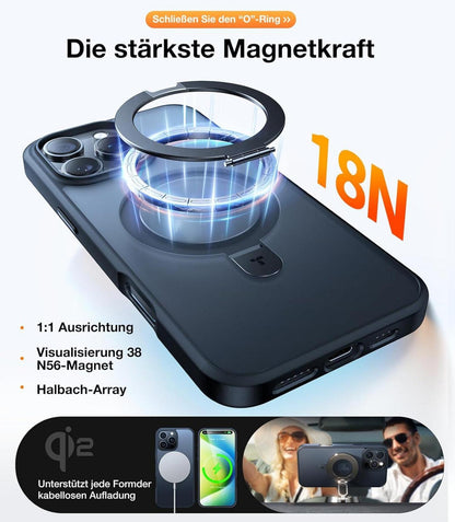 iPhone 16 Pro Hülle MagSafe - TORRAS Ostand Militärischer Schutz