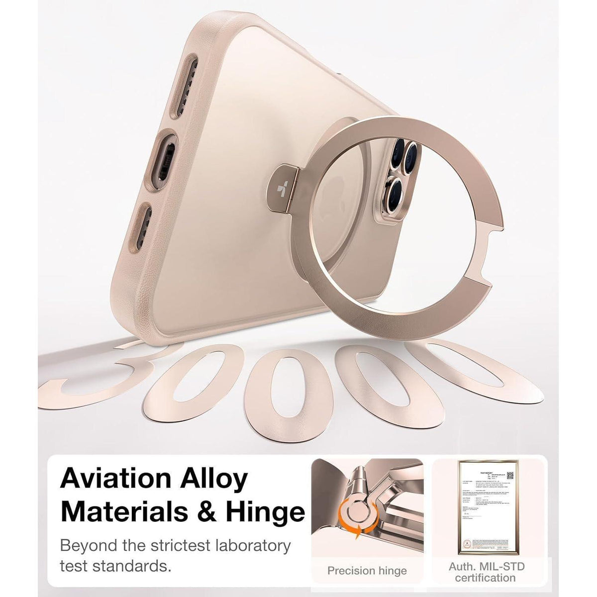 Schutzhülle iPhone 16 Pro mit Ständer, MagSafe, transparent