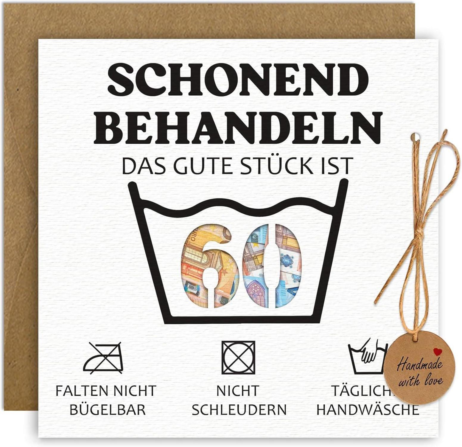 Geldgeschenke Geburtstag 60 Umschlägen Verpackung Grußkarte lustige