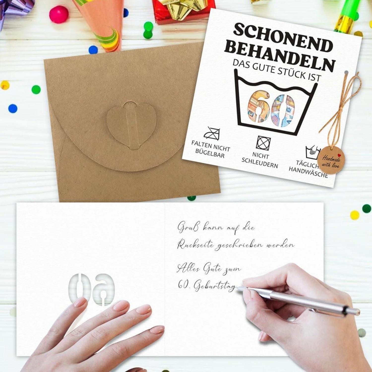 Geldgeschenke Verpackung Geburtstagskarte 60 Umschlägen Lustig 60. Geburtstag
