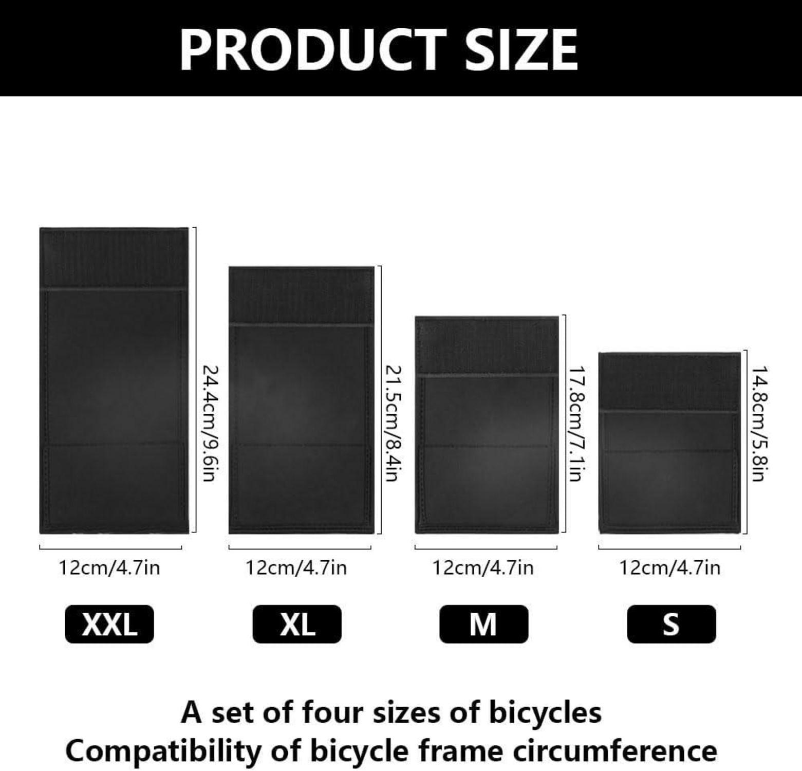 Fahrrad Rahmenschutz 4er Set Carbon Zubehör - Schwarz
