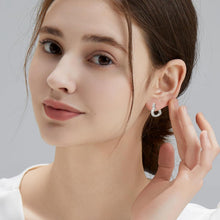 Herz Creolen Silber 925 Damen mit Moissanite/Zirkonia