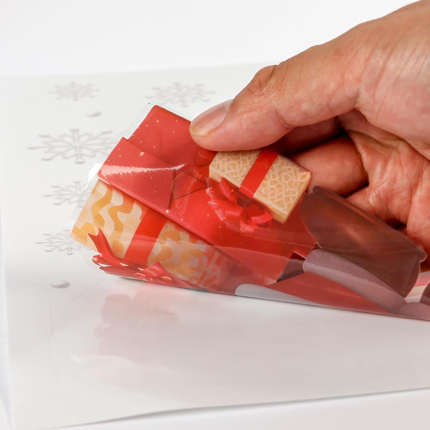 Fensterbilder Weihnachten Selbstklebend Wiederverwendbar 3D Effekt