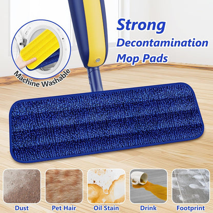 Sprühwischer Wischmopp mit Sprühfunktion 3 Pads Marmor Laminat