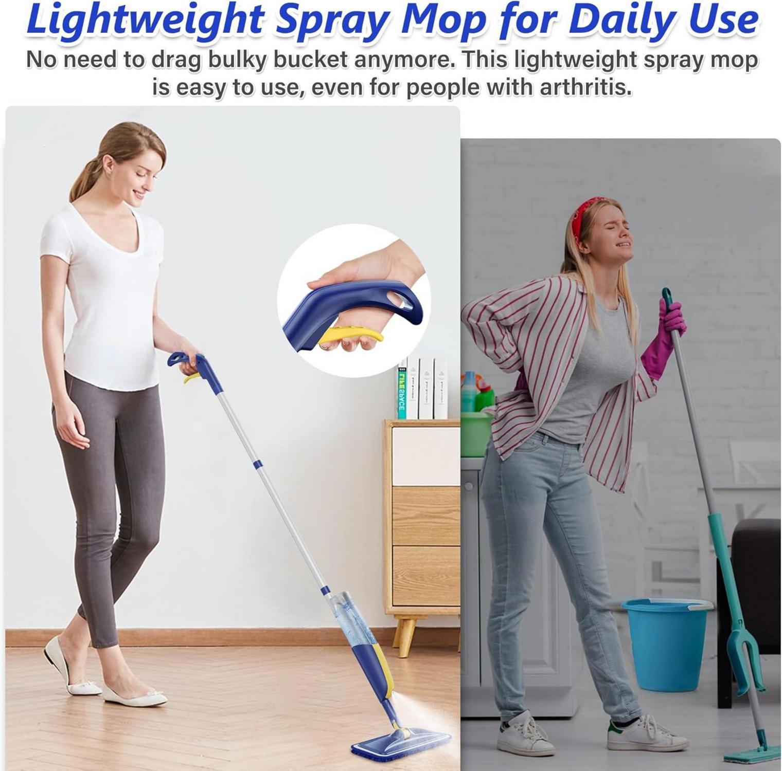 Spray Mop Bodenwischer 3 Wischpads Nasswischer Hartholz Laminat