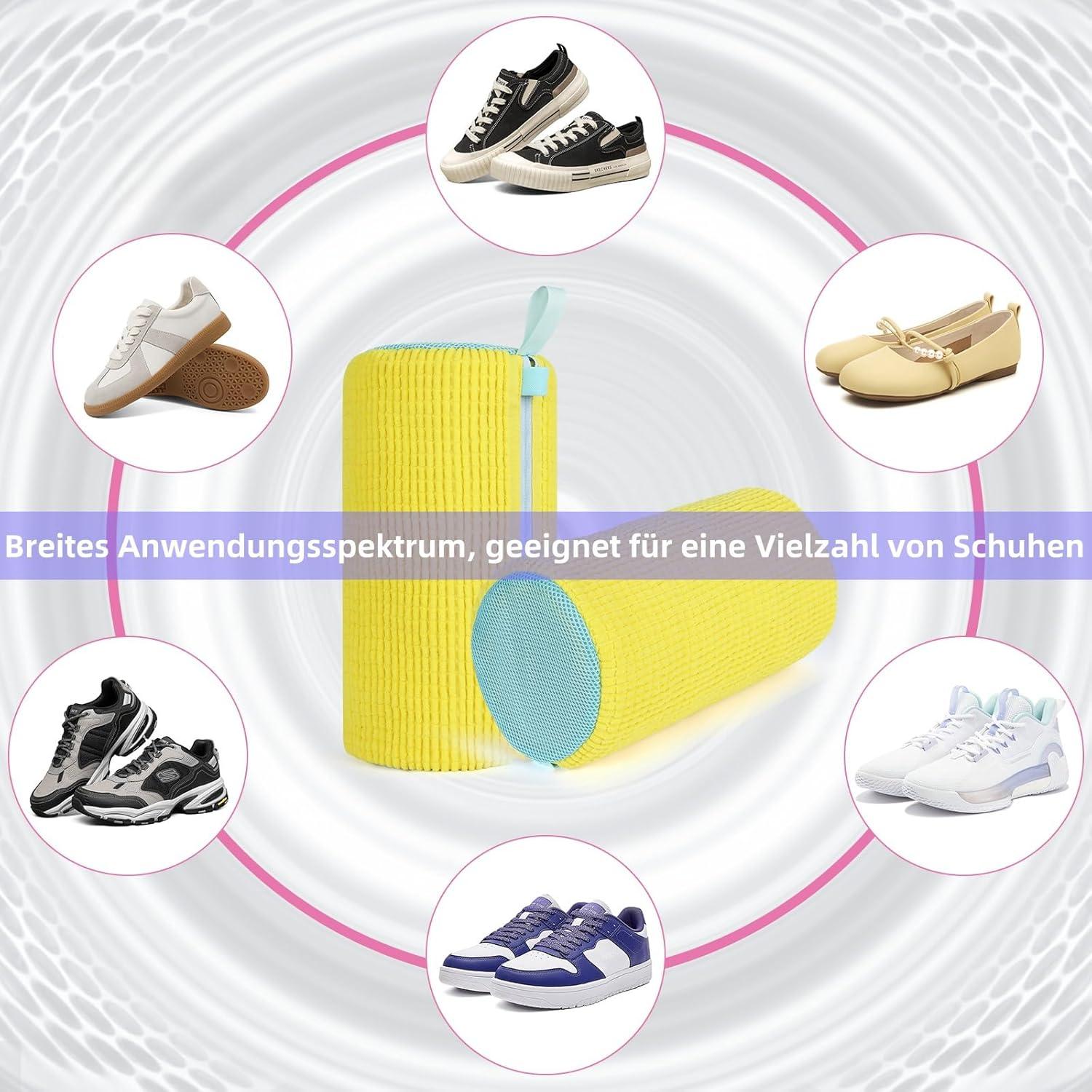 Schuhwaschbeutel 360° Reinigung Gelb 2er Pack