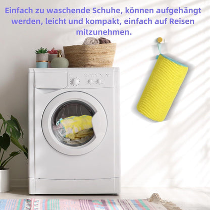 2er Pack Schuhwaschbeutel Gelb Stoßdämpfend Reusable_Shoe_Washing_Bag
