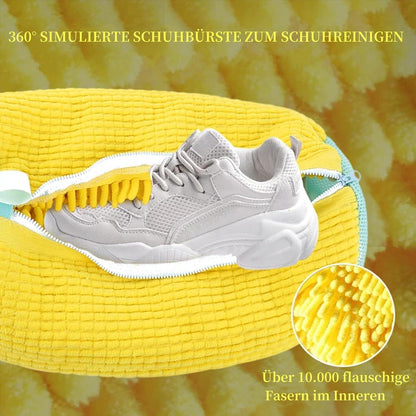 Schuhwaschbeutel 2er Pack Gelb 360° Reinigung Stoßdämpfend Lärmmindernd