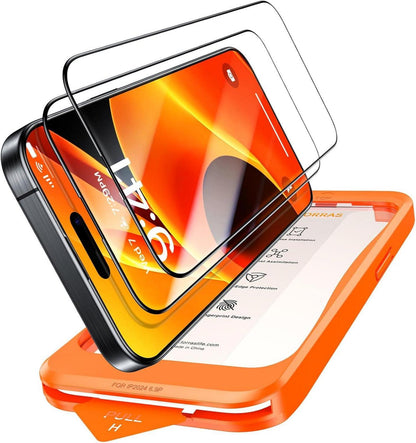 Panzerglas Schutzfolie für iPhone 16 Pro [2 Stück] 9H+ Full Screen