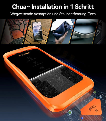 iPhone 16 Pro Panzerglas Schutzfolie 9H+ 2 Stück Anti-Fingerabdruck