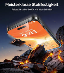 TORRAS iPhone 16 Panzerglas Schutzfolie 9H+ Full-Screen 2er