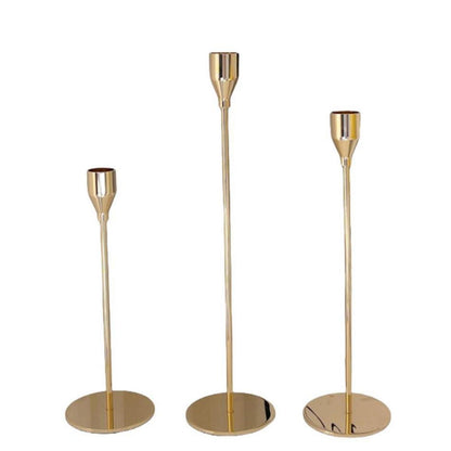 Kerzenständer Gold 3er Set für Stabkerzen