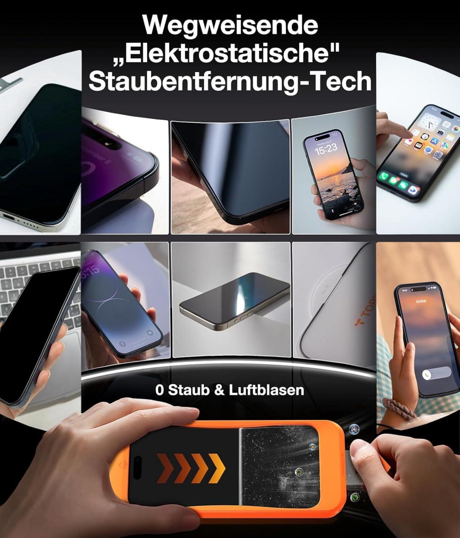 Panzerglas iPhone 16 Pro Max Schutzfolie 9H+ Schutzglas
