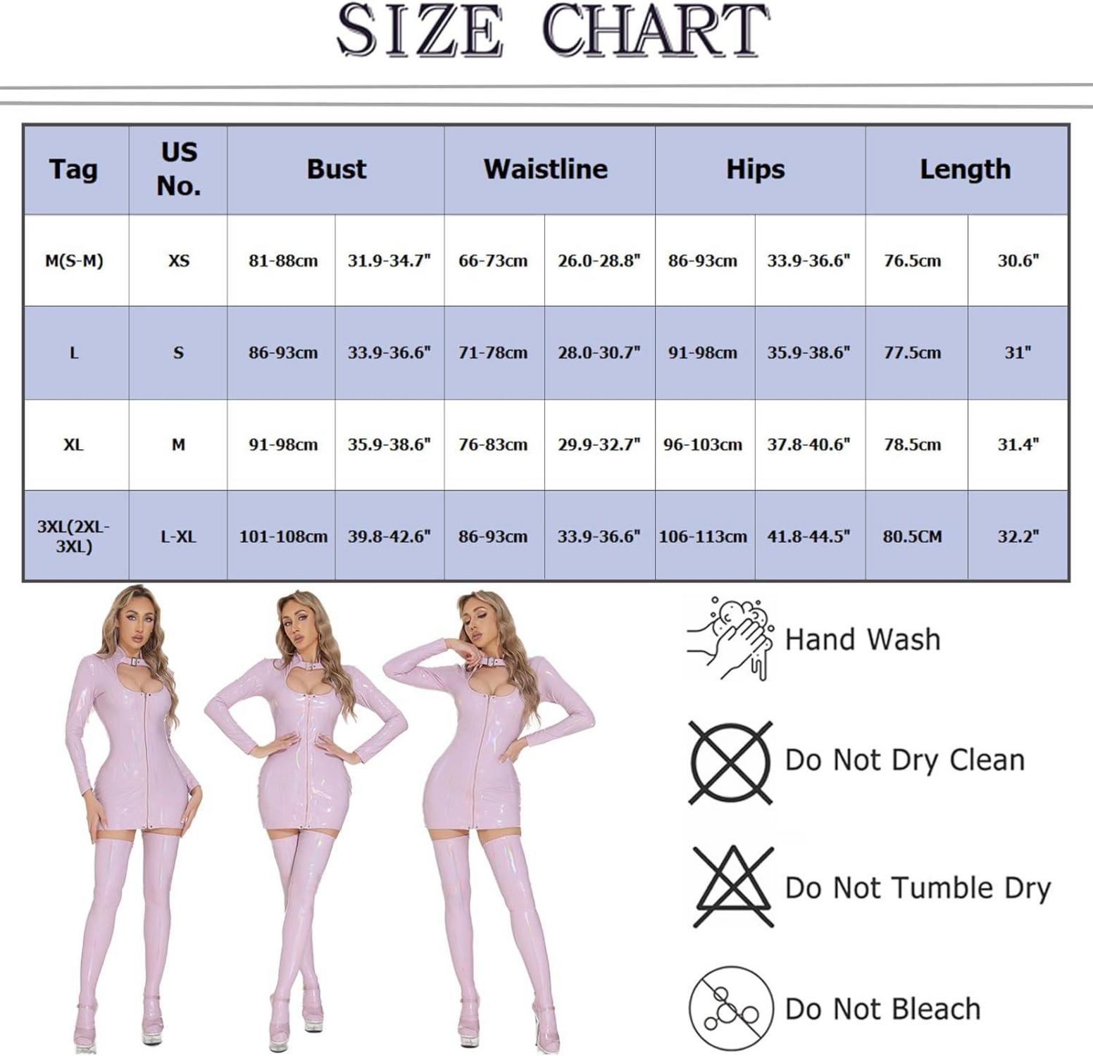 Damen Glitzer Wetlook Jumpsuit Minirock Langarm Katze Clubwear XS-XL