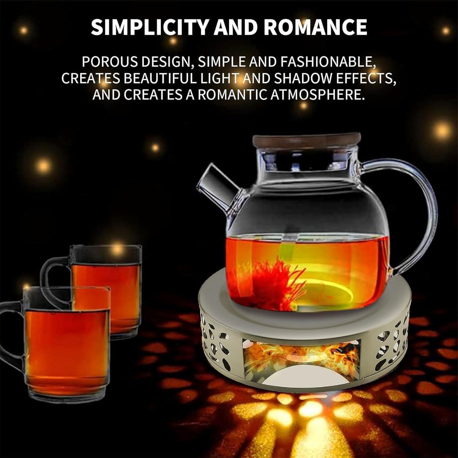 ARTGHJL Stövchen Teewärmer Edelstahl Teelicht Warmhalter