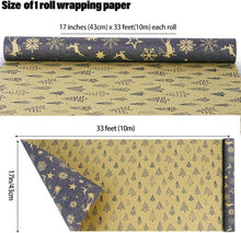 Wendbares Weihnachtsgeschenkpapier Rolle 43cm x