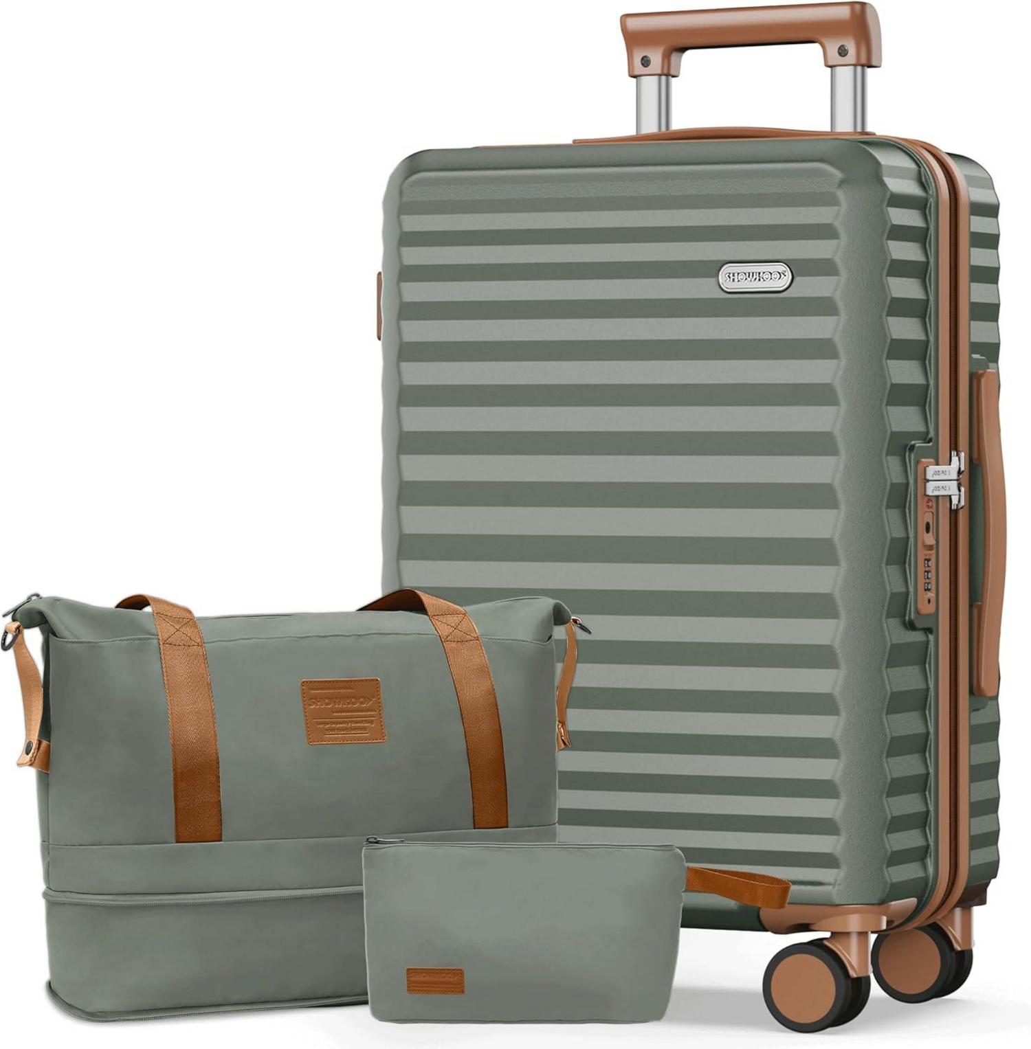 Leichter Hartschalenkoffer Groß Polycarbonat Erweiterbar XL-Set