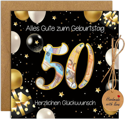 Geburtstagskarte Geldgeschenke 50. Geburtstag Mann Frau