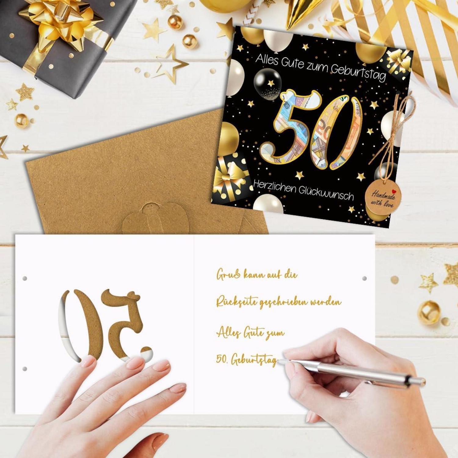 Geburtstagskarte Geldgeschenke 50. Geburtstag Mann Frau