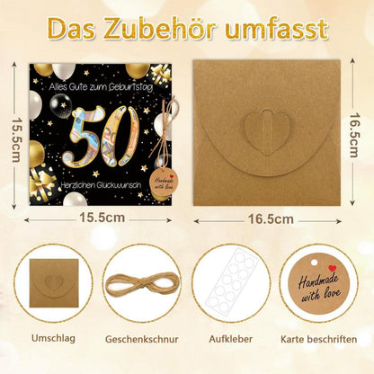 Geldgeschenke 50 Geburtstag Mann Frau, Lustige Geburtstagskarte 50