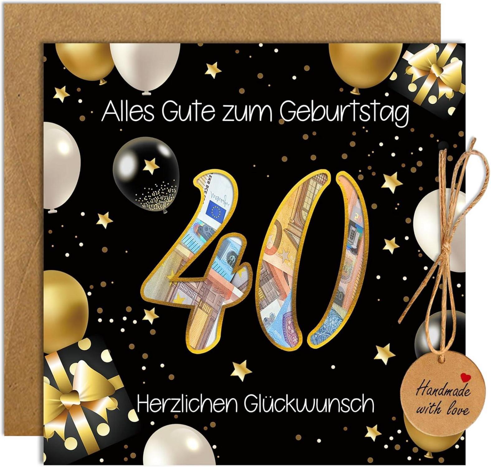 Geburtstagskarte 40 Geldgeschenke Geburtstag Mann Frau