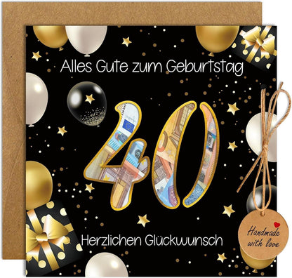 Geburtstagskarte 40 Geldgeschenke Geburtstag Mann Frau
